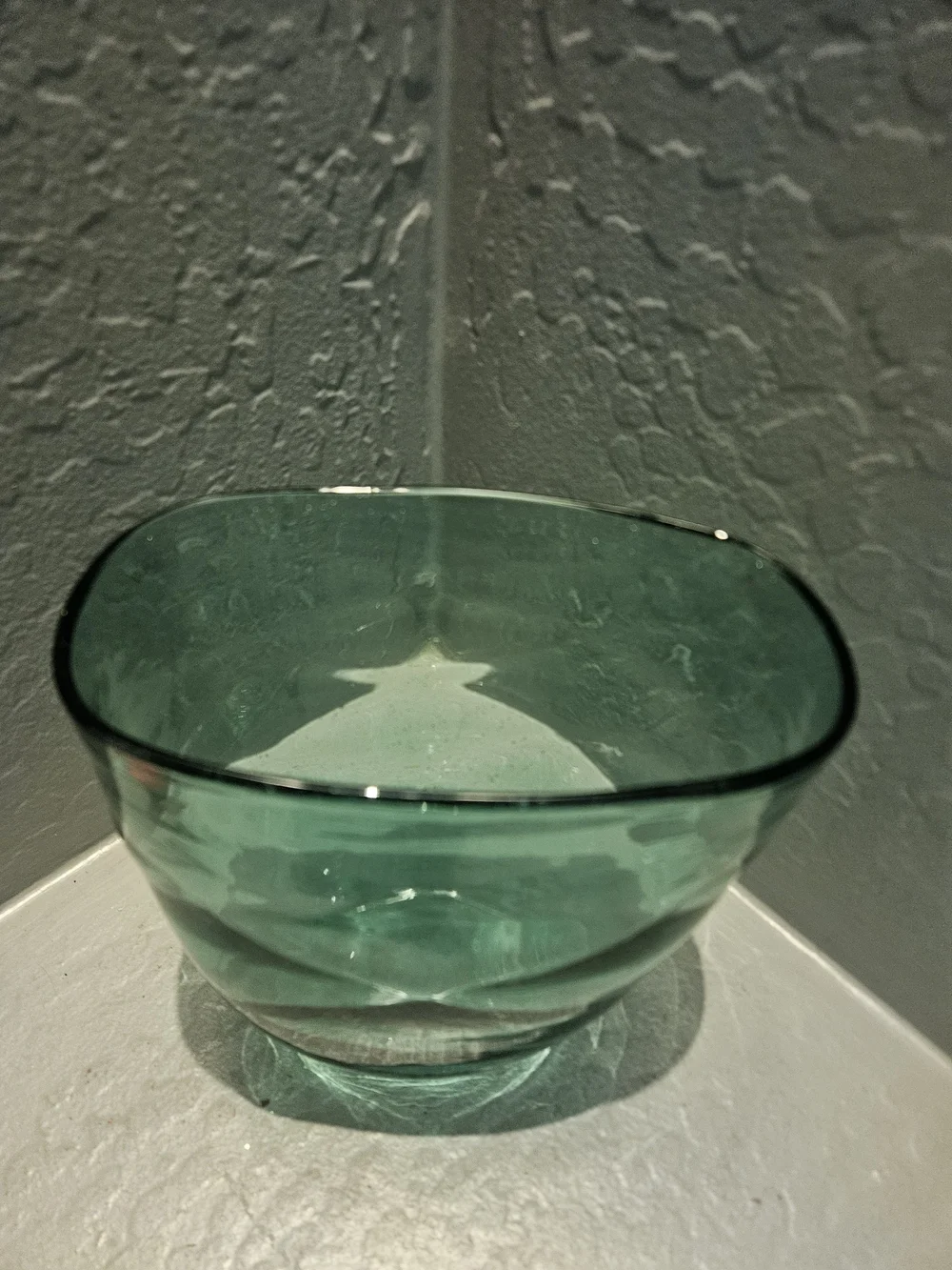 Blue Green Textured Glass Vase 8